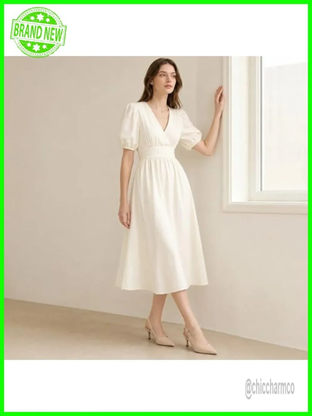 Slingback Kitten Heels Pointed Toe Low Heel Pumps Non-Slip Cushioned Dress Shoes